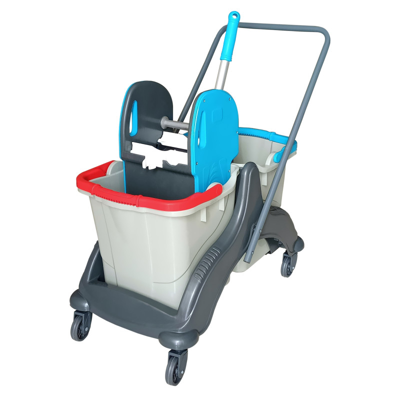 Chariot de Nettoyage Professionnel CK 748 – 2×25 L avec Presse & Mobilité 360°